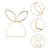 12pcs Easter Bunny Napkin Rings, Gold Bunny Ear Napkin Holder Cute Rabbit Spring Serviette Ring for Table Decor Easter Parties Weddings & Festive Dining Settings view 4