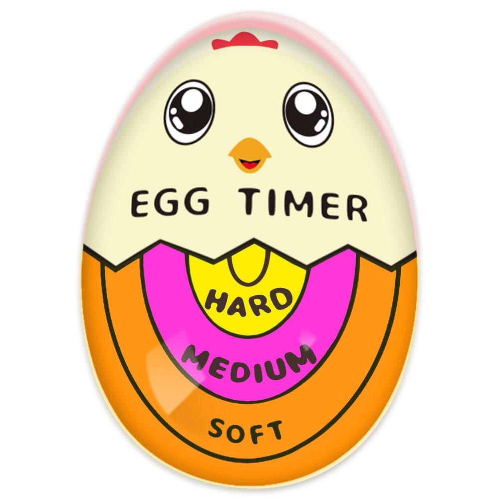 Lasubst Egg Timer for Boiling Eggs that Changes Color When Done, Orange