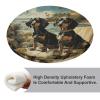 HEBVNJF Seat Cushion Round Pillow Cushion Dachshund Dog Bento Floor Cushions for Window Seat Bench Chair Reading Nook view 4