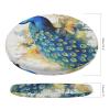 HEBVNJF Seat Cushion Round Pillow Cushion Peacock Watercolor Painting Floor Cushions for Window Seat Bench Chair Reading Nook view 2