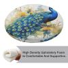 HEBVNJF Seat Cushion Round Pillow Cushion Peacock Watercolor Painting Floor Cushions for Window Seat Bench Chair Reading Nook view 4