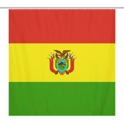 Bolivia Flag Shower Curtain 72x72Inch (183x183cm),Sturdy Wear-Resisting Bathroom Curtain with Hooks, Lightweight Partition Bath Curtain