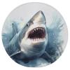 HEBVNJF Seat Cushion Round Pillow Cushion Shark in The Sea Floor Cushions for Window Seat Bench Chair Reading Nook view 1