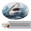 HEBVNJF Seat Cushion Round Pillow Cushion Shark in The Sea Floor Cushions for Window Seat Bench Chair Reading Nook view 4