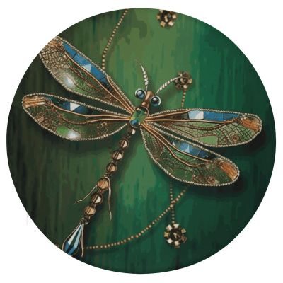 HEBVNJF Seat Cushion Round Pillow Cushion Jewel Dragonfly Floor Cushions for Window Seat Bench Chair Reading Nook