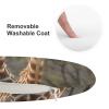 HEBVNJF Seat Cushion Round Pillow Cushion Two Giraffes Floor Cushions for Window Seat Bench Chair Reading Nook view 3