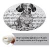HEBVNJF Seat Cushion Round Pillow Cushion Dachshund Music Notes Floor Cushions for Window Seat Bench Chair Reading Nook view 4