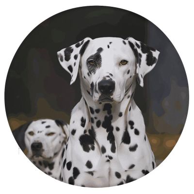 HEBVNJF Seat Cushion Round Pillow Cushion Dalmatian Dog Floor Cushions for Window Seat Bench Chair Reading Nook