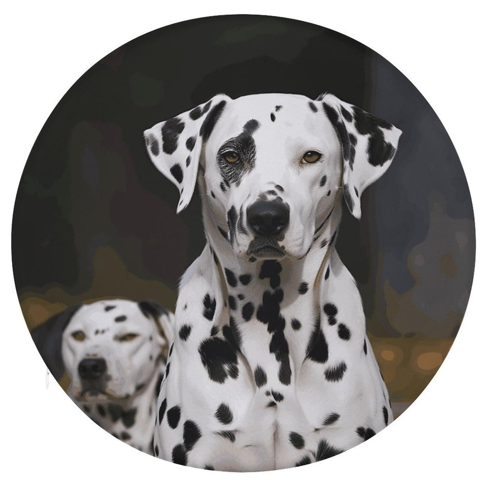HEBVNJF Seat Cushion Round Pillow Cushion Dalmatian Dog Floor Cushions for Window Seat Bench Chair Reading Nook