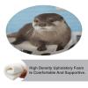HEBVNJF Seat Cushion Round Pillow Cushion Cute Otter Floor Cushions for Window Seat Bench Chair Reading Nook view 4