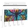 GHBNK Butterfly Tie Dye Key Holder for Wall Decorative, Wall Mounted Key Rack with 5 Hooks, Keys Hanger Organizer, Novelty Cute Home Decorations for Entryway Hallway Office Home Decor view 2