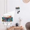 GHBNK Butterfly Tie Dye Key Holder for Wall Decorative, Wall Mounted Key Rack with 5 Hooks, Keys Hanger Organizer, Novelty Cute Home Decorations for Entryway Hallway Office Home Decor view 4