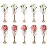 10 PCs Crystal Flower Stands, Metal Flower Vases for Wedding Centerpieces Tables Decoration, 21.7in Tall Centerpiece Vase for Wedding, Event, Party, Home Decor (10Pcs 21.7in-Gold) view 1
