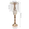 10 PCs Crystal Flower Stands, Metal Flower Vases for Wedding Centerpieces Tables Decoration, 21.7in Tall Centerpiece Vase for Wedding, Event, Party, Home Decor (10Pcs 21.7in-Gold) view 2