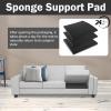 KTZCTPCA 3Pcs Couch Cushion Support, Seat Under Cushion, Under Sofa Sag Repair Pad, Sofa Furniture Seat Sagging Repair, Curved high-Density Foam Sofa Pad Support for Home Use (Black) view 2