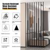 8 Pcs Wall Partition Room Divider Floor to Ceiling Metal Post Privacy Screens Privacy Screens Columnar with Adjustable Feet Simple Modern Entrance Restaurant Office Decor Column(Black White,85cm/33.4i view 2