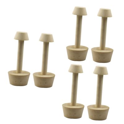 LIOOBO 3 Sets 2 Pcs Kitchen Tamper Tool Tart Tamper Smooth Surface Wood Material Safe for Egg Tart Molds