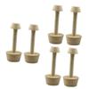 LIOOBO 3 Sets 2 Pcs Kitchen Tamper Tool Tart Tamper Smooth Surface Wood Material Safe for Egg Tart Molds view 1