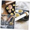 LIOOBO 3 Sets 2 Pcs Kitchen Tamper Tool Tart Tamper Smooth Surface Wood Material Safe for Egg Tart Molds view 2