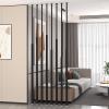 8 Pcs Wall Partition Room Divider Floor to Ceiling Metal Post Privacy Screens Privacy Screens Columnar with Adjustable Feet Simple Modern Entrance Restaurant Office Decor Column(Black,195cm/76.7in/6.4 view 1