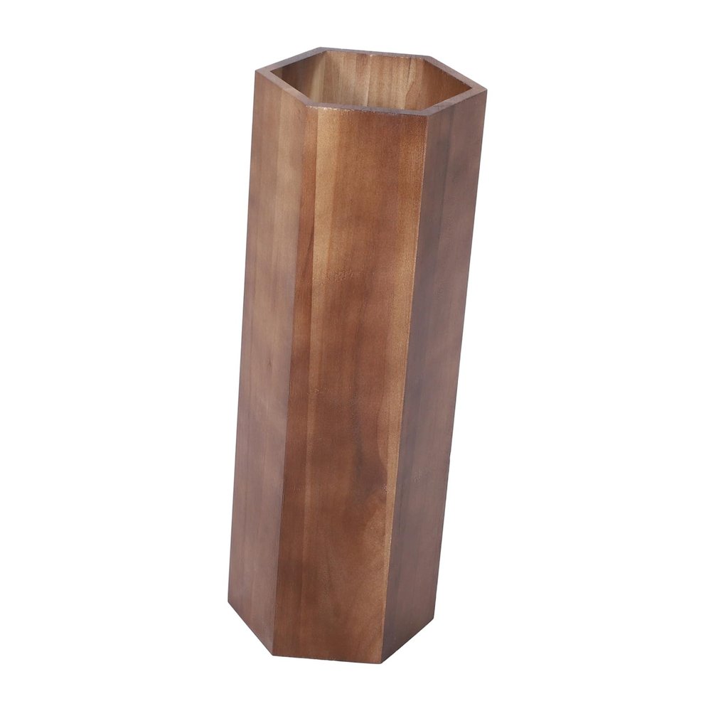 OHPHCALL Wooden Entryway Umbrella Stand for Umbrellas Storage Bucket Sturdy Wooden Rack