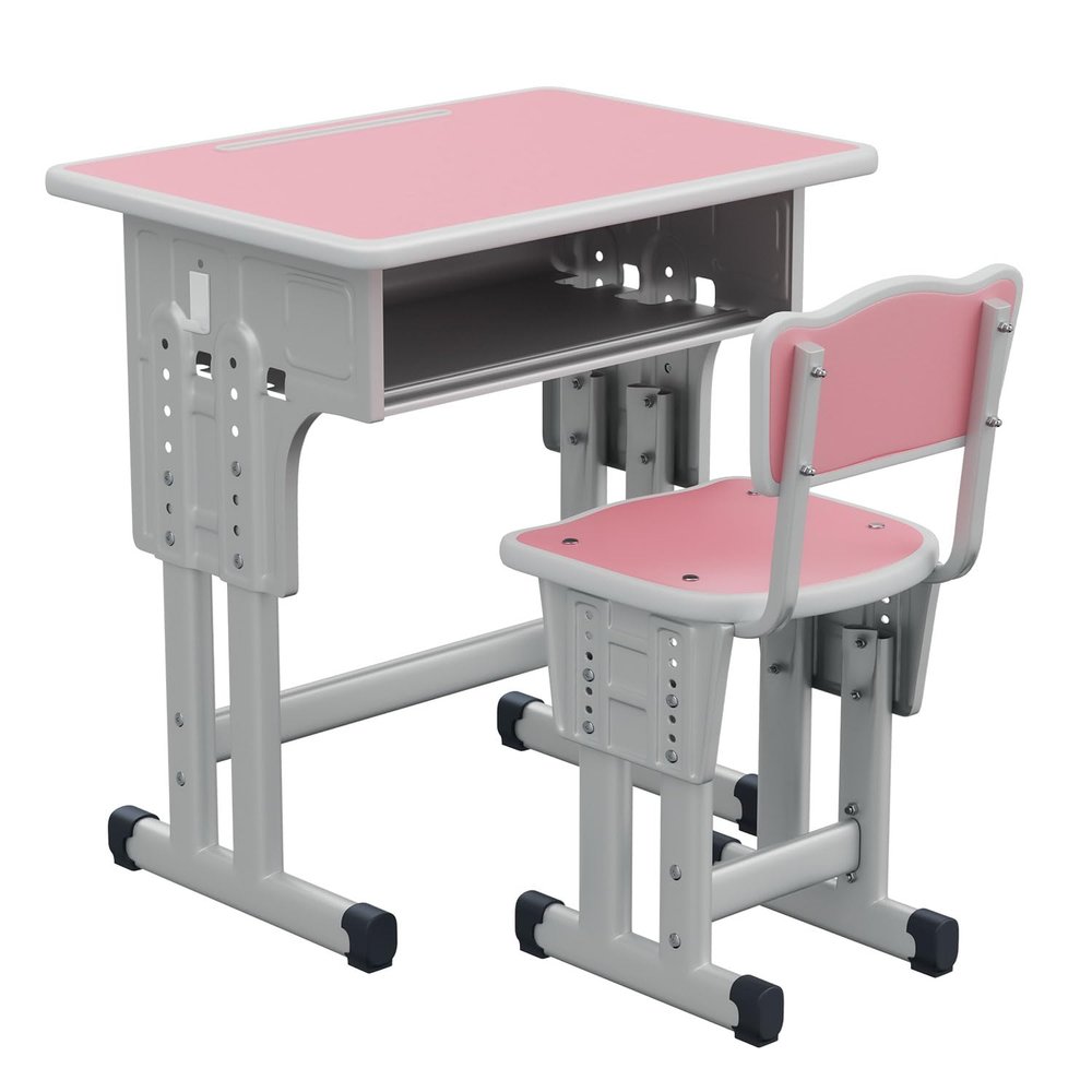 Cantonape Kids Desk and Chair Set for Boys Girl Study Home School, Pink