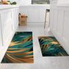 Anti Fatigue Kitchen Rug Sets 2 Piece Nature SceneryNon Slip Kitchen Mats for Floor Cushioned Rugs Waterproof Comfort Standing Mat Runner Palm Leavesfor Home Office,Sink,Laundry40*60+40*120CM view 2