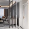 8 Pcs Wall Partition Room Divider Floor to Ceiling Metal Post Privacy Screens Privacy Screens Columnar with Adjustable Feet Simple Modern Entrance Restaurant Office Decor Column(Black White,140cm/55.1 view 1