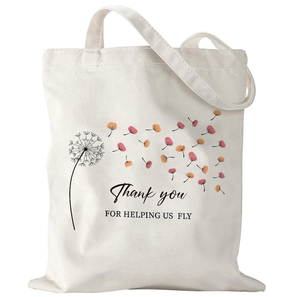 AACQQ Teacher Appreciation Gifts for Women Men Teacher Handprint Diy Kit Tote Bags Christmas Birthday Thank You Gifts Canvas Tote Bags for Teacher
