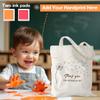 AACQQ Teacher Appreciation Gifts for Women Men Teacher Handprint Diy Kit Tote Bags Christmas Birthday Thank You Gifts Canvas Tote Bags for Teacher view 2