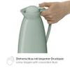 alfi Eco 1.0 L, mint green, insulated jug with hygienic tempered glass insert made of plastic, screw cap with comfortable push button, pouring with one hand, ideal as a coffee pot, teapot, BPA-free view 3
