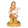 Roman Kneeling Shepherd Boy with Lamb Figurine Hand-Painted Nativity Scene Statue, 6-Inch, Traditional Christmas Dcor view 1