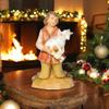 Roman Kneeling Shepherd Boy with Lamb Figurine Hand-Painted Nativity Scene Statue, 6-Inch, Traditional Christmas Dcor view 2