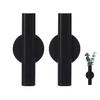 7-Inch Adhesive Wall Flower Tube,Metal Floral Holder Hanging Decoration Sticky Vase,Minimalist Wall-Mounted Open Vase for Flower Display (Black, Large) view 1