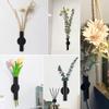 7-Inch Adhesive Wall Flower Tube,Metal Floral Holder Hanging Decoration Sticky Vase,Minimalist Wall-Mounted Open Vase for Flower Display (Black, Large) view 3