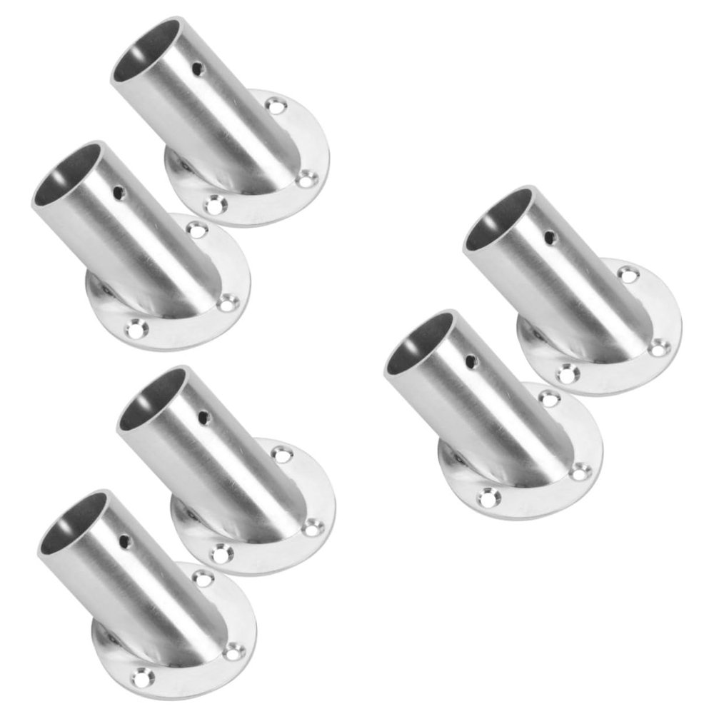 Levemolo 6pcs Closet Rod Holders Angle Flange Supports for Closet Bars and Rustproof Brackets for Corner Wardrobe and Shower Rod Installation