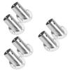 Levemolo 6pcs Closet Rod Holders Angle Flange Supports for Closet Bars and Rustproof Brackets for Corner Wardrobe and Shower Rod Installation view 1