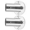 Levemolo 6pcs Closet Rod Holders Angle Flange Supports for Closet Bars and Rustproof Brackets for Corner Wardrobe and Shower Rod Installation view 3