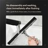 Shower Squeegee 10'' Silicone Scrape Stainless Steel Handle Wiper Bathroom Mirror Glass Car Squeegee,Gold,25 * 16.5cm view 3