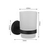 304 Stainless Steel Bathroom Storage Rack Set Toilet Brush Bathroom Towel Rack Bathroom Storage Paper Towel Rack,Black,Cup Holder view 2