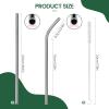 16 Pack 8.5 Inch Reusable Stainless Steel Straws Individually Wrapped,8 Bent + 8 Straight + 16 Cleaning Brushes,Cold Drinking Stainless Steel Straws view 2