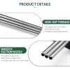 16 Pack 8.5 Inch Reusable Stainless Steel Straws Individually Wrapped,8 Bent + 8 Straight + 16 Cleaning Brushes,Cold Drinking Stainless Steel Straws view 3