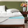 BEDLORE 4 Inch Memory Foam Mattress Topper Full,2-in-1 Dual Layer Design (2" Gel Memory Foam + 2" Plush Pillow Top Cover) Mattress Topper Medium-Firm,Pressure Relief & Back Pain Support(White) view 1