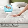 BEDLORE 4 Inch Memory Foam Mattress Topper Full,2-in-1 Dual Layer Design (2" Gel Memory Foam + 2" Plush Pillow Top Cover) Mattress Topper Medium-Firm,Pressure Relief & Back Pain Support(White) view 4