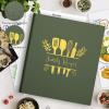Lanpn Recipe Binder 8.5x11 3 Ring Kit, Waterproof Recipe Book to Write in Your Own Recipes, Blank Organizer Recipe Binder with 60 Plastic Sleeves,116 Recipes, Dividers,Labels & Stickers, Green view 2