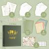 Lanpn Recipe Binder 8.5x11 3 Ring Kit, Waterproof Recipe Book to Write in Your Own Recipes, Blank Organizer Recipe Binder with 60 Plastic Sleeves,116 Recipes, Dividers,Labels & Stickers, Green view 3