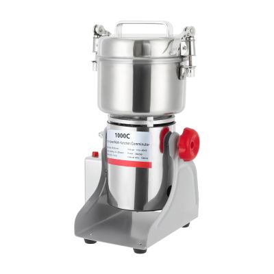 1000g/2.2lbs Electric Grain Mill Grinder, 304 Stainless Steel 3600W High-Speed Electric Spice Grinder Commercial Coffee Grinder for Grains Spices Herbs Pepper Coffee