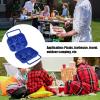 2PCS Egg Holder, 6 Grids Handheld Egg Carrier Large Capacity Plastic Food Organizer Box with Handle for Camping Hiking (Blue) view 3