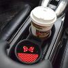 2 Pack Black Polka Dot Red Bow Ceramic Car Cup Holder Coaster Set,Cute Non-Slip Absorbent Car Drink Coaster for SUV Truck Travel,2.6 inch,Round view 3