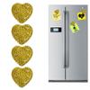 4Pcs Bling Diamond Heart Sparkling Refrigerator Magnet Sparkling Rhinestones Crystals, Cute Love for Kitchen Fridge, Locker, Home Decor Cool Office Decorative Novelty (Yellow) view 1